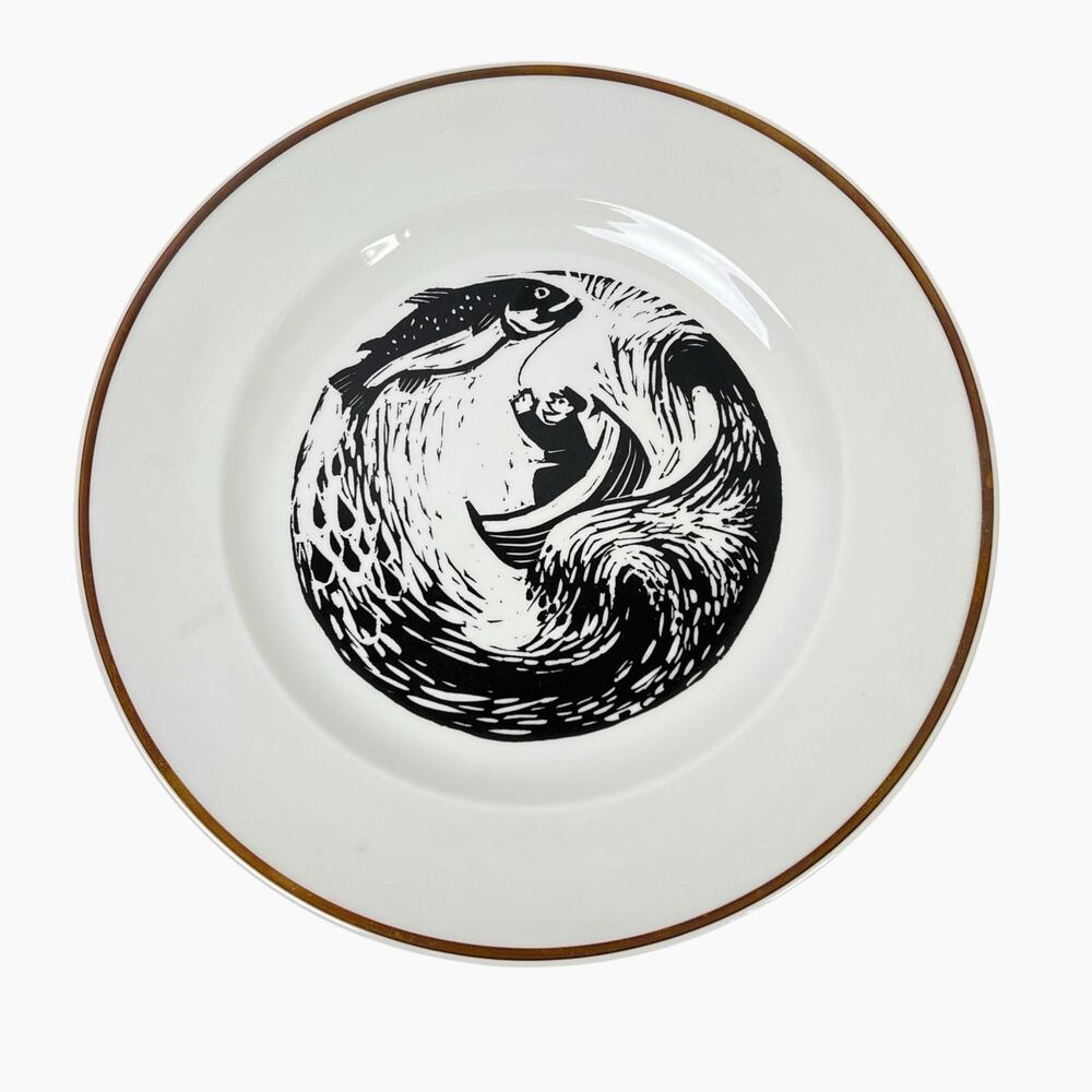 Figgjo Norway Wall Plate Artist Dagfinn Bakke Fishing Image Petter Dass Quote